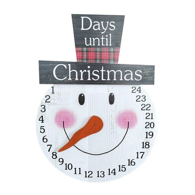Christmas Advent Calendar Wooden Countdown for Holidays Indoor Outdoor