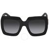 Grey Gradient Square Ladies Sunglasses Gg0053sn 001 54