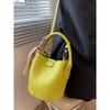 High-Grade Textured Mini Bucket Bags  Fashion Soft Leather Hasp Crossbody Bag Lady Daily Commuter Handbags
