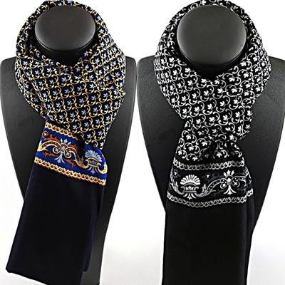 Весенне-зимний шелковый шарф мужской роскошный модный шарф с принтом в клетку шарф на шею шаль обертывание винтажный теплый шейный платок аксессуары