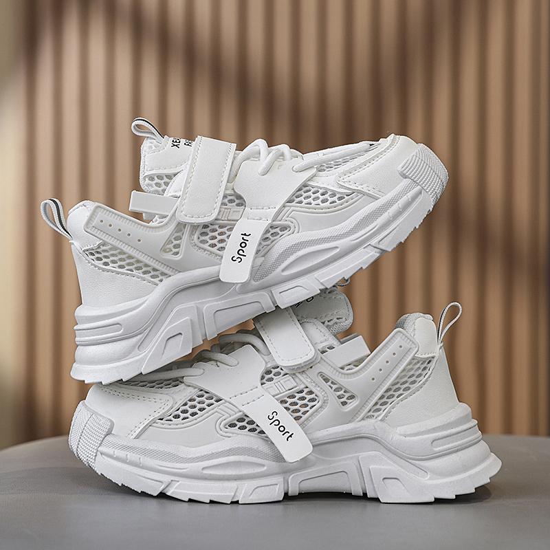 Детская мода, дышащая повседневная полые туфли для детей, студентов, трендовые спортивные кроссовки на мягкой подошве для бега для мальчиков и девочек, удобные спортивные кроссовки