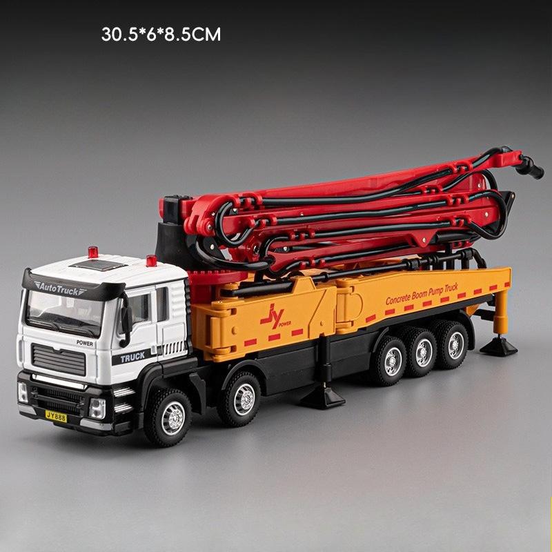 1:Модель игрушечного грузовика для дорожных заграждений, модель грязевого насоса в масштабе 32, игрушки, модели транспортных инженерных машин, открывающиеся двери, литье под давлением из сплава, подарки