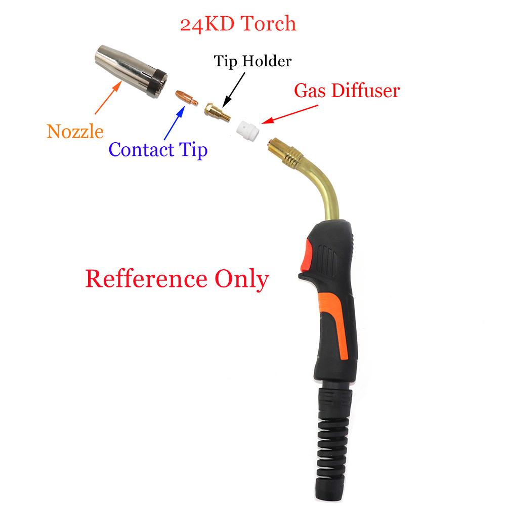 24KD Держатель газового сопла 5 шт. Держатели контактных наконечников сварочной горелки MIG в европейском стиле