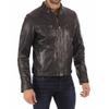 Men's Genuine Lambskin Black Leather Jacket Stylish Motorcycle Bomber Biker Outerwear MJ 215
