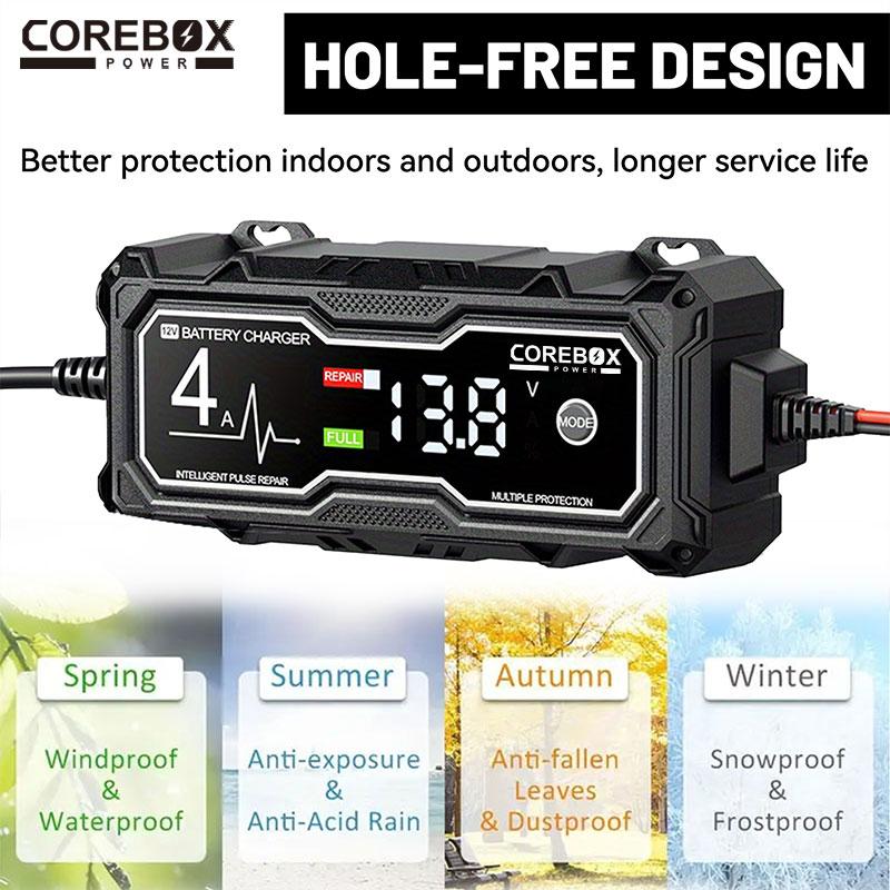 4A Автомобильное зарядное устройство для мотоциклетных аккумуляторов Многофункциональное защитное ЖК-дисплей Интеллектуальные зарядные устройства 12 В Импульсный ремонт AGM зарядное устройство для аккумуляторов
