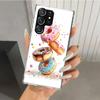 Чехол для телефона Macaron Ice Cream Cake Doughnut для Samsung Galaxy S26 S24 S23 Ultra S25 Edge S22 S21 Plus S20 FE + Мягкая печатная оболочка
