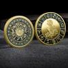 European and American commemorative coins, twelve zodiac gold coins, diamonds, coins, tarot, wishes, sun god, Christmas gift, Stocking stuffers