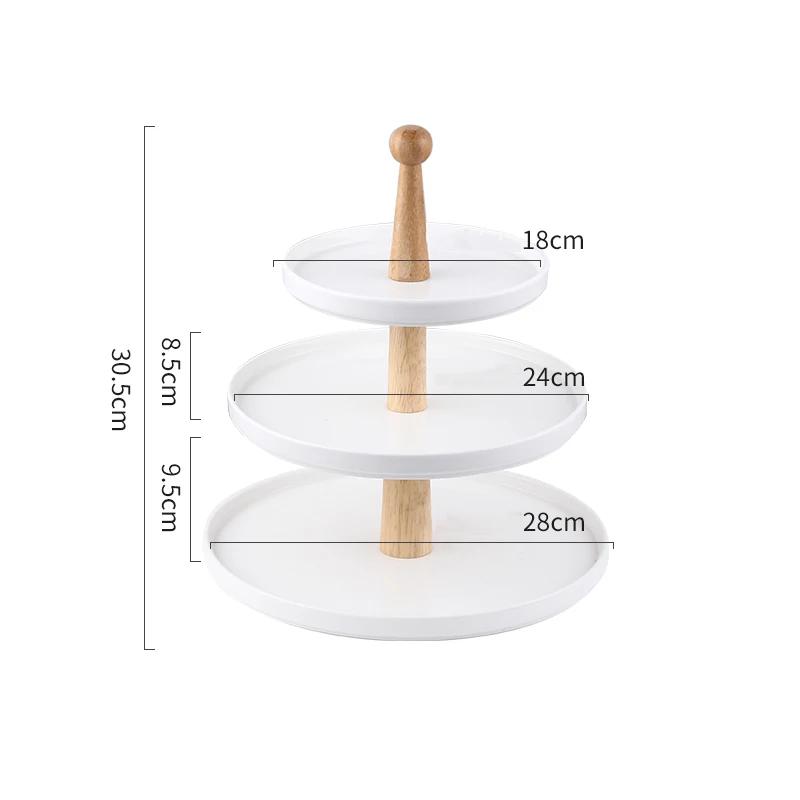 Multilayer Ceramic Fruit Plate Cake Pastry Bread Tray Snack Candy Plate Display Stand Home Kitchen Tableware Snacks Dessert Tray