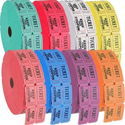 1000 шт. красочных разрываемых лотерейных билетов Double Rolls, входной билет, игровой билет на мероприятия, карнавалы, награда за вход