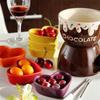 Ceramic Strawberry Chocolate Fondue Set Fruit Butter Melt Mix Cheese Tools Porcelain DIY Fondue Serving For Ice Cream Snack