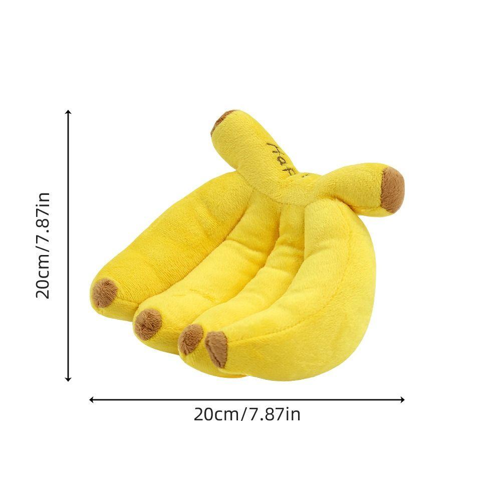 Yellow Squeaky Dog Toy Plush Banana Pet Interactive Toys Funny Pet Chew Plush Toy Gift