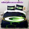 football Logo Pattern Bedding Quilt Set Quilt Cover Pillowcase Home Decoration Birthday Gift (1*duvet cover+ 2*pillowcase, without core)