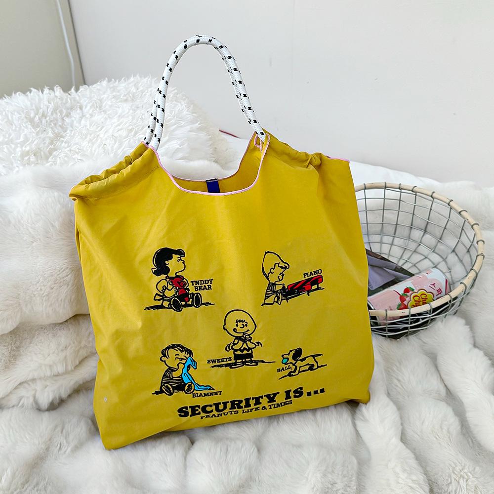 Embroidery Shopping Bag Women'S Fashion Niche Large Capacity Shoulder Bag Tide