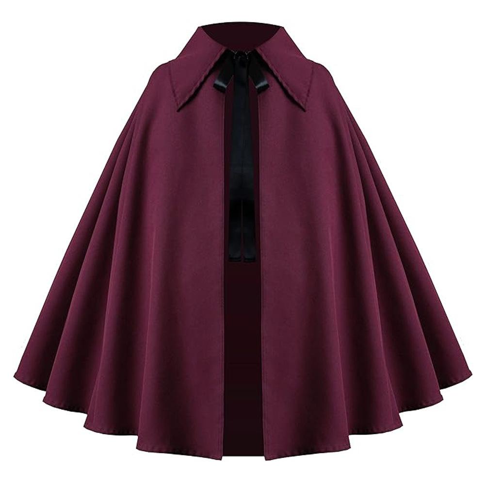 Short Cape Cosplay Set Multicolor Retro Lapel Shawl Halloween Comic Con Role Play Costume
