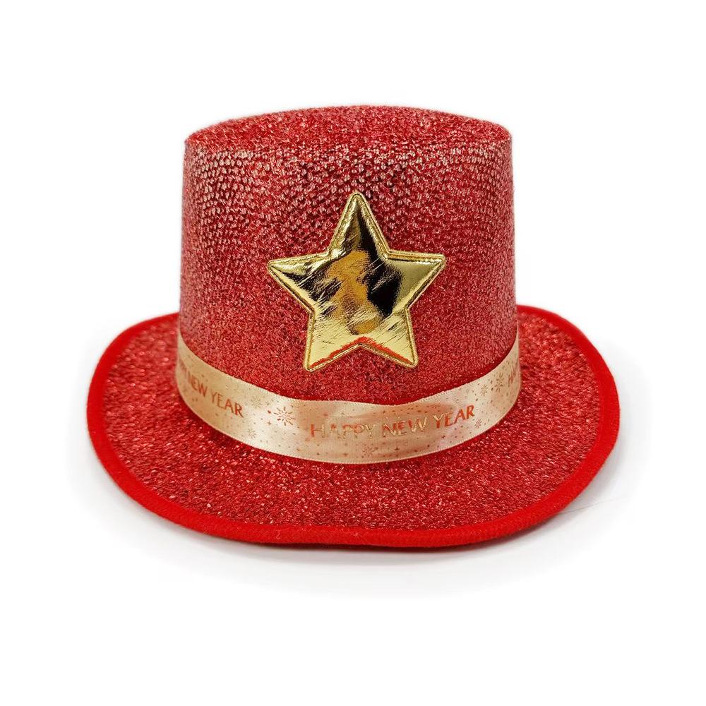 Colorful Glitter Hat Eye-Catching Lincoln Top Hat Disco Hat High-Quality For Party Birthday Masquerade