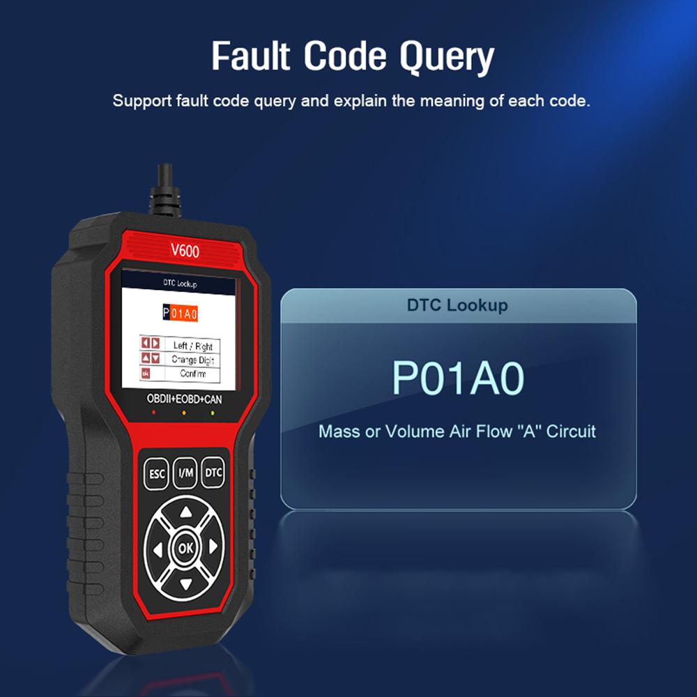 Professional Car OBD2 Diagnostic Tools Battery Voltage Detection OBD2 Scanner DTC Lookup Fault Code Clear Oxygen Sensor Tester