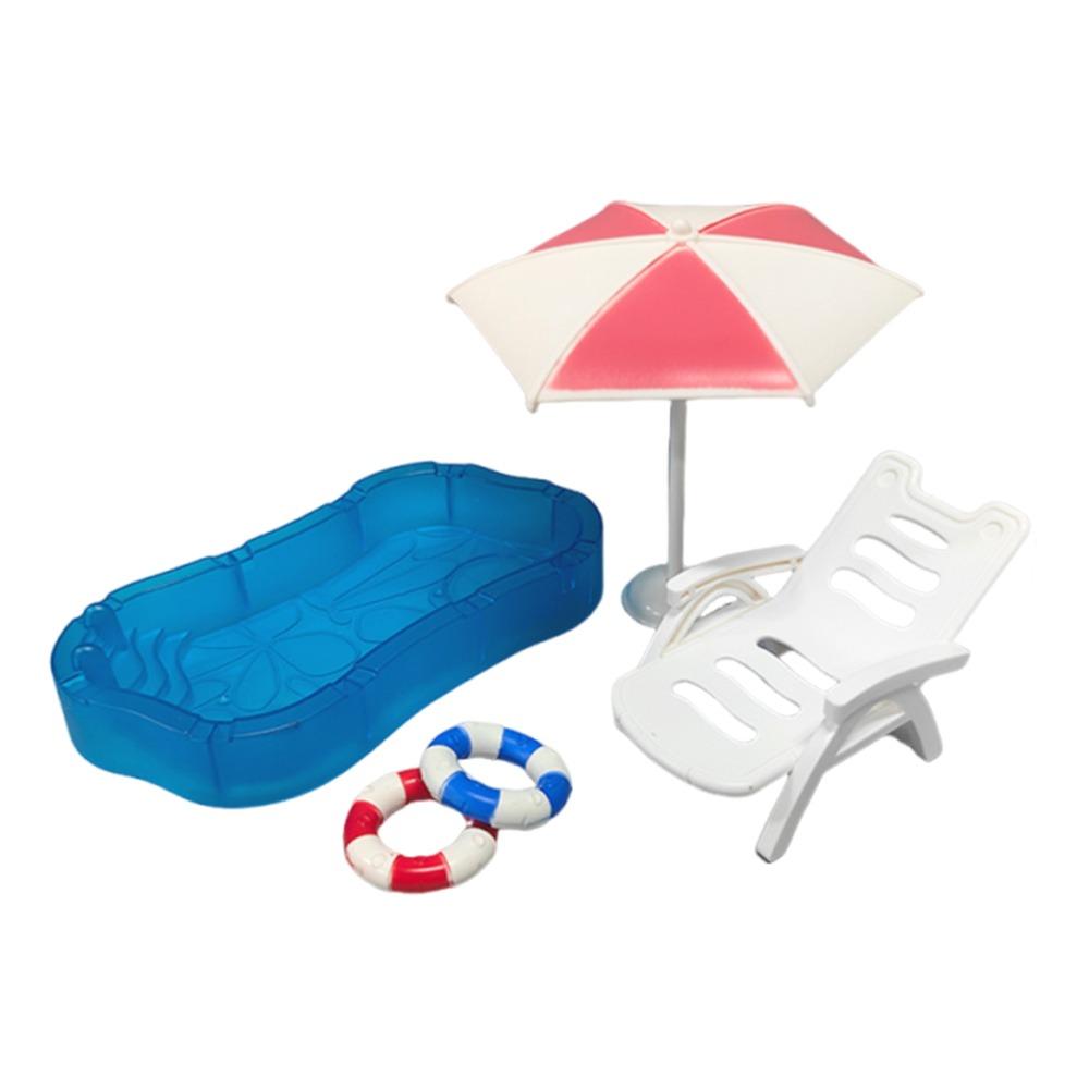 Multicolor Doll Swimming Pool Plastic Doll House Accessories Creative Dollhouse Pool Scene  Toy