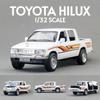 1/32 масштаб TOYOTA Hilux пикап игрушечная модель автомобиля литой сплав транспортное средство миниатюрный инерционный звук и свет коллекция подарок детям