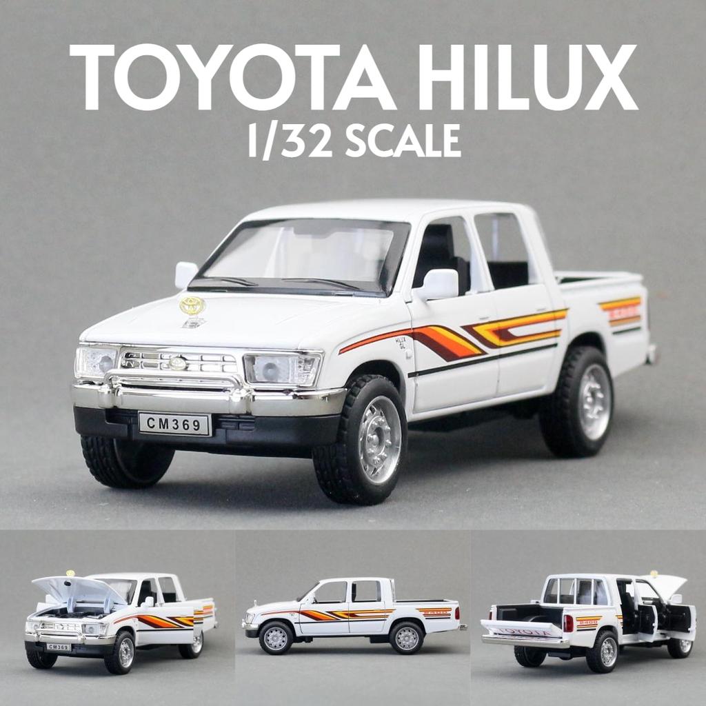 1/32 масштаб TOYOTA Hilux пикап игрушечная модель автомобиля литой сплав транспортное средство миниатюрный инерционный звук и свет коллекция подарок детям