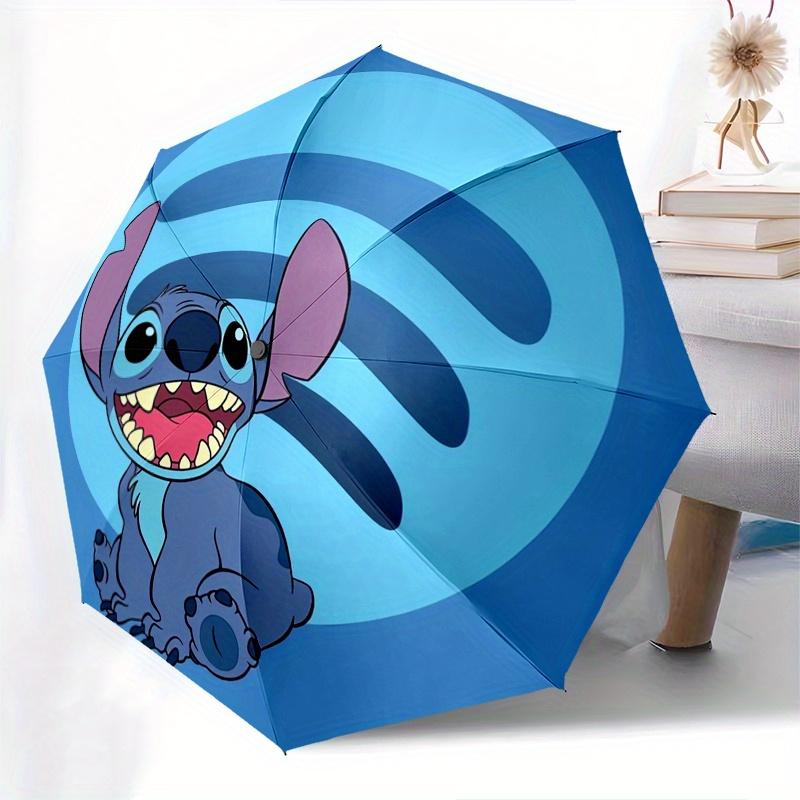 Disney Stitch,Disney Manual Opening and Closing Umbrella, 8-Rib Reinforced Folding Design, Lightweight