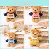 Adorable Teddy Bear Plush Keychain Cuddly Stuffed Toy For Girls Bag Decoration