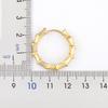 Nidin Gold/Silver Color Piercing Circle Charm Hoop Earrings Women Girls Party Wedding Engagement Trendy Punk Jewelry Gifts