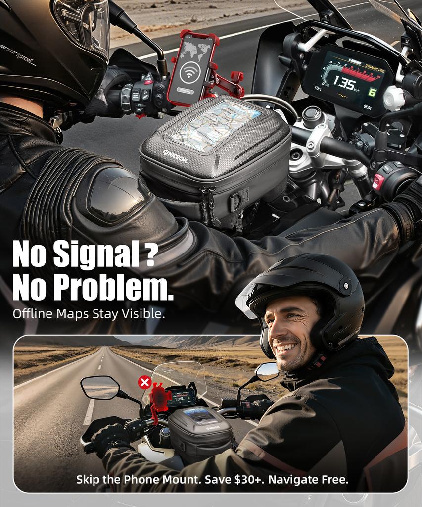 Для 2019-2024 BMW R1250GS Сумка на бак с быстросъемным креплением 6 л Водонепроницаемая с замком Push-Pull Мотоциклетная сумка на бак для Yamaha Tenere 700 T7