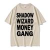 Joeyy Shadow Wizard Money Gang Футболки с принтом букв Смешная футболка с мемом Y2K Мужчины Женщины Харадзюку Хип-хоп Оверсайз Уличная футболка