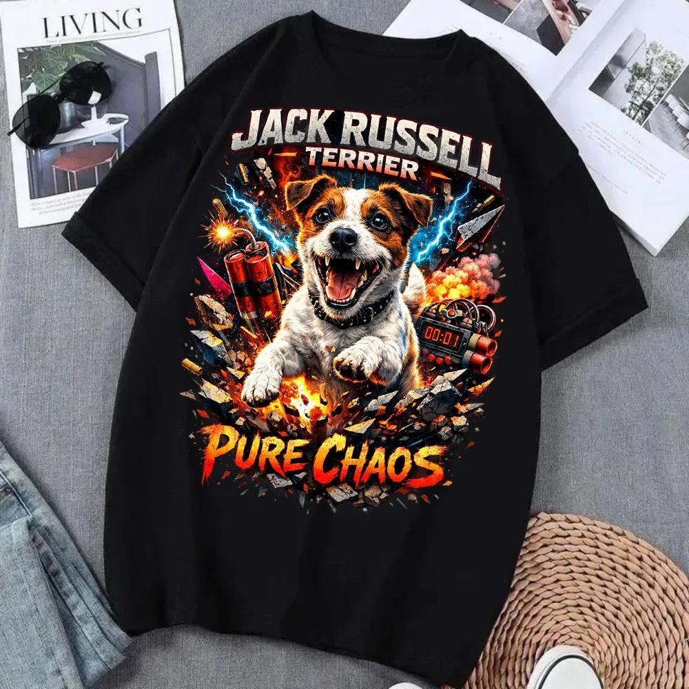 Dogzilla Pomeranian Printed Tshirt for Unisex and Unisex with Fun Dog Pattern Tshirt for Casual Short Sleeve Black Street Top