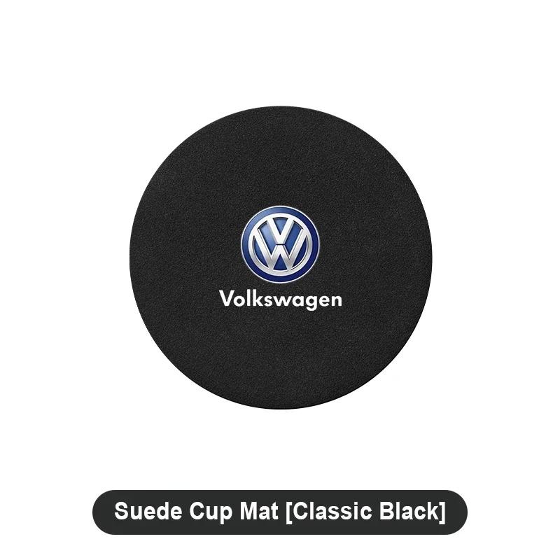 Для VOLKSWAGEN VW кожаная автомобильная подставка под стакан/кружку, противоскользящая подкладка, значок, автоаксессуары для Volkswagen Vw Golf 7 5 6 Mk4 Mk7 Mk5 Tiguan J