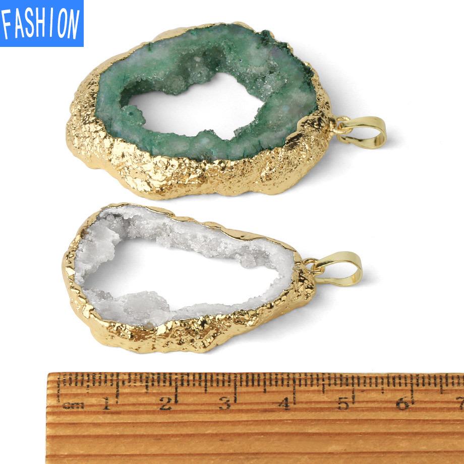 Ожерелье из натурального камня с хрусталем и бутоном, женское ажурное индивидуальное ожерелье с кристаллами и геометрическим кулоном