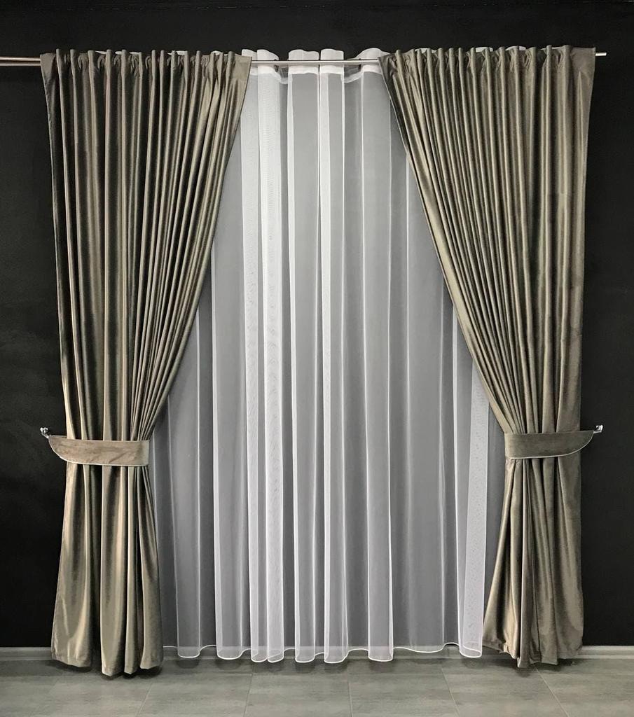 Роскошные бархатные тканевые оконные шторы для гостиной, спальни, однотонные драпировки, домашний декор 200x270 cm (2 шт) ALBO