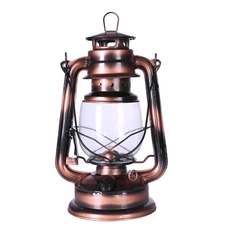 Vintage Iron Hurricane Lantern: Outdoor Kerosene Lamp & Decorative Light for Camping