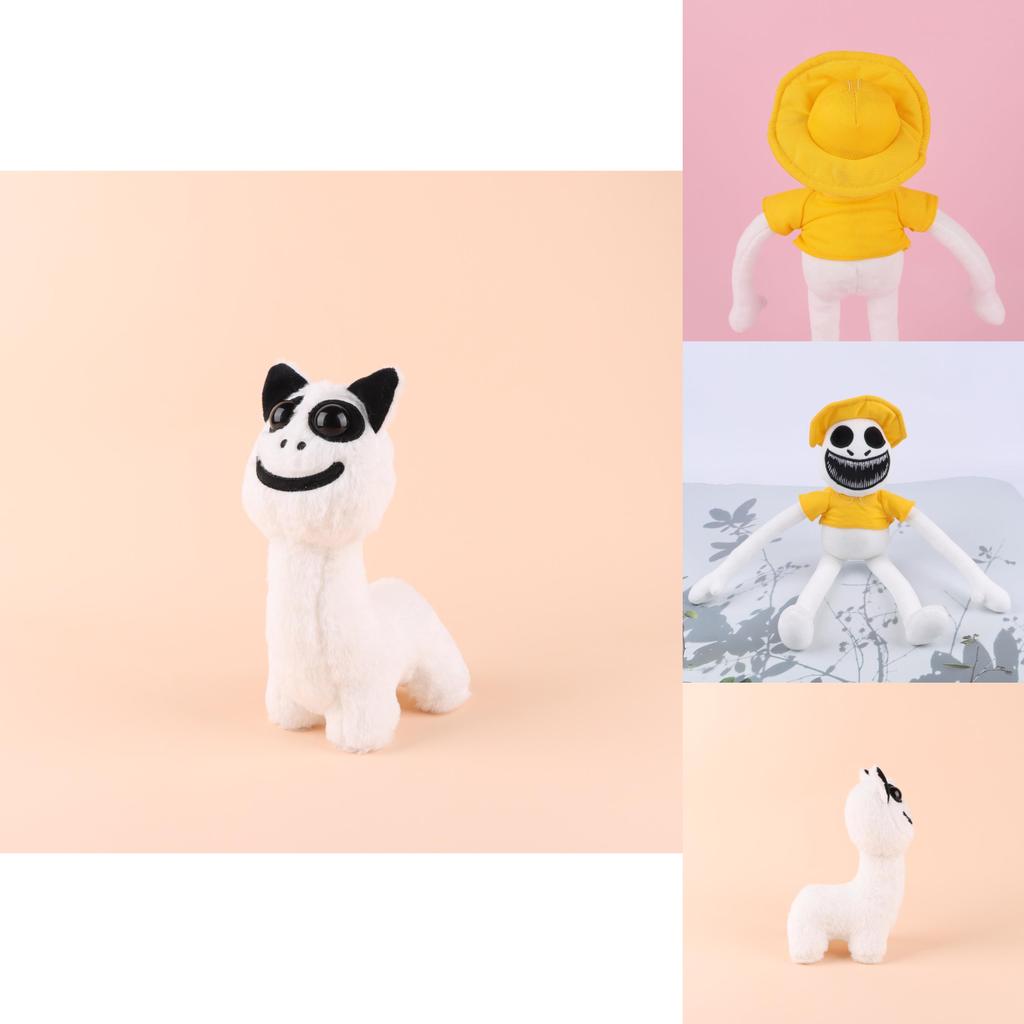 Zoonomaly Plush Odd Animal Park Stuffed Zoo Guard Doll Short Plush Cartoon Character Other Pp Cotton Customized White Yellow 48*7*40cm
