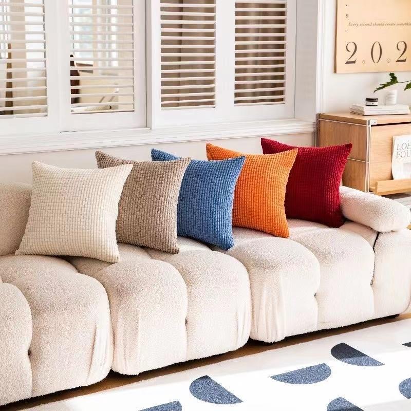 17,72 × 17,72 дюйма, вельветовый чехол с большим кукурузным зерном, плюшевый чехол для подушки, наволочка для дивана, украшение для домашней кровати