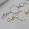 Регулировка крючка Индивидуальность Шестиугольная металлическая поясная цепочка Женский декоративный ремень для платья
