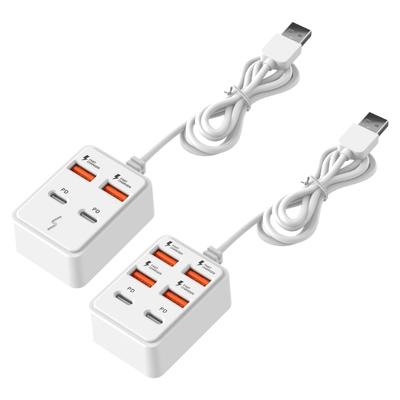 Разветвитель USB-зарядки на 4/6 портов с передачей данных и Power Delivery для телефонов, планшетов, ноутбуков