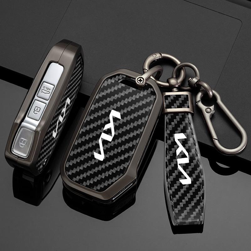 DSWF9 Leather Style Car Key Case Cover Protector Shell For KIA Sportage R GT Stinger Sorento Ceed Cerato Forte Niro Soul Telluride