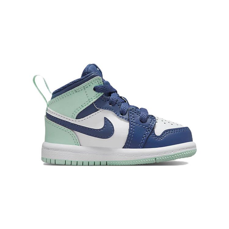 Air Jordan 1 Mid TD Blue Mint Baby Sneakers Mystic-Navy White Mint-Foam 640735-413
