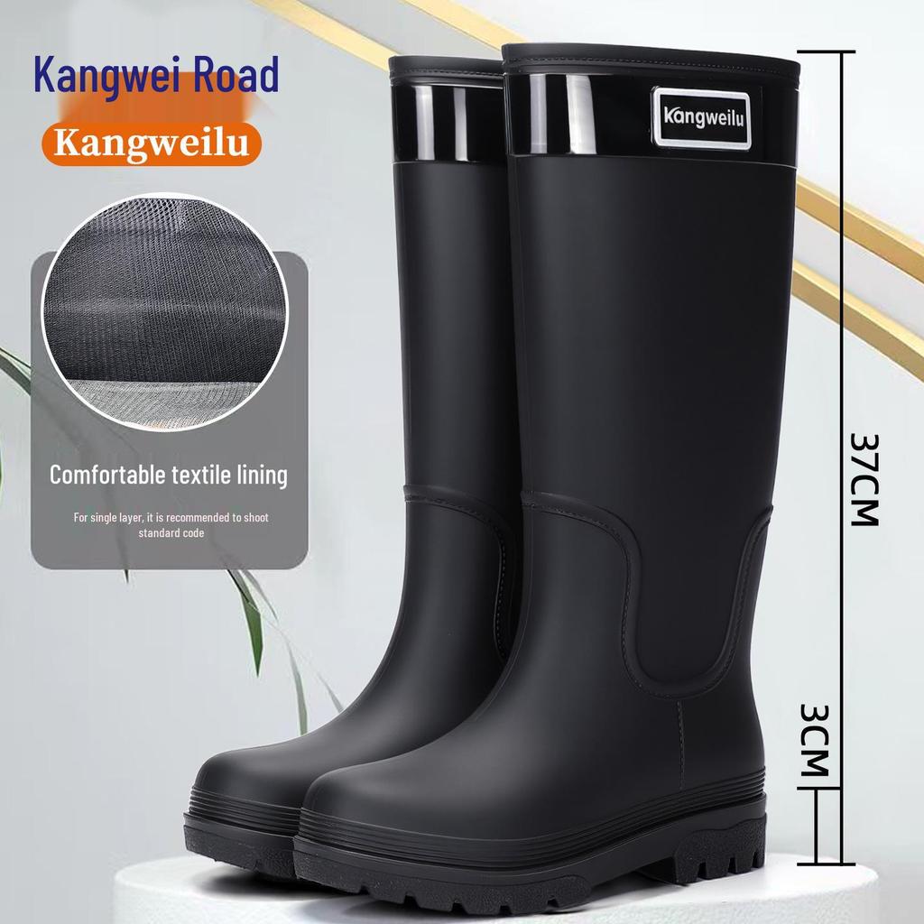 Женские водонепроницаемые резиновые сапоги на флисовой подкладке - Нескользящие, с толстой подошвой, Идеальны для походов в тропических лесах