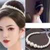 2025 Повязка на голову в стиле Мори с жемчужной отделкой и заколками для волос с тонкими прядями