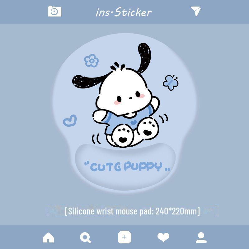 Коврик для мыши Corgi Puppy с подставкой для запястья для офиса и игр - Милая подставка для клавиатуры для небольших столов
