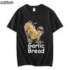 Мужская футболка с принтом «Чесночный хлеб», винтажная хлопковая футболка с коротким рукавом для мужчин и женщин