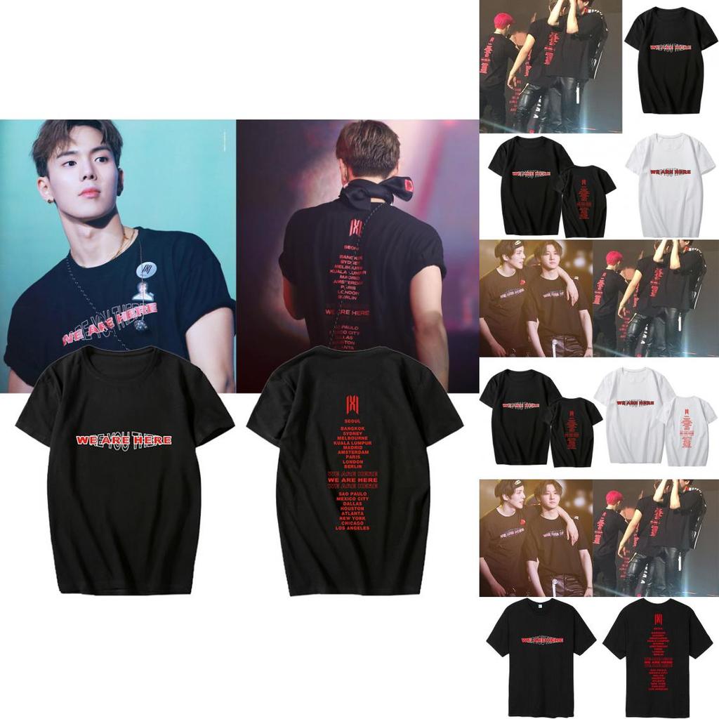 Белая концертная футболка Monsta X для мужчин и женщин из мягкого и удобного материала