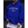 London Fashion Print Hoodies for Men Casual Casual Sweatshirt Kengaroo Pocket Long Sleeve Autumn Winter Simple Hoodies & Sweatshirts Men's