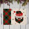 Christmas Cotton Linen Placemats - Heat Insulation Mats for Dining Table