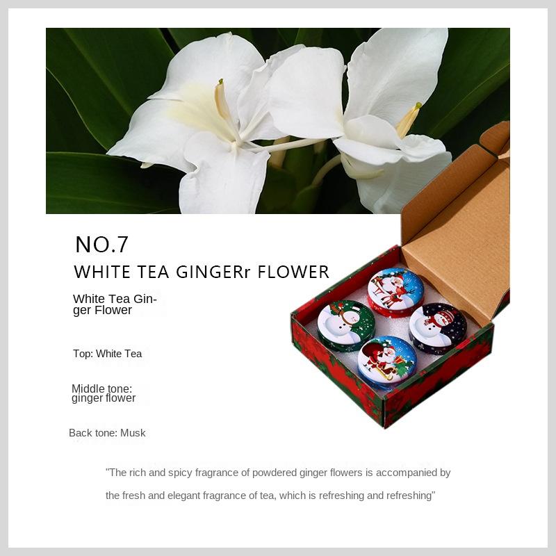 Рождественская жестяная банка свеча праздничный подарок рождественский подарочный набор из четырех сувенирных ароматизаторов