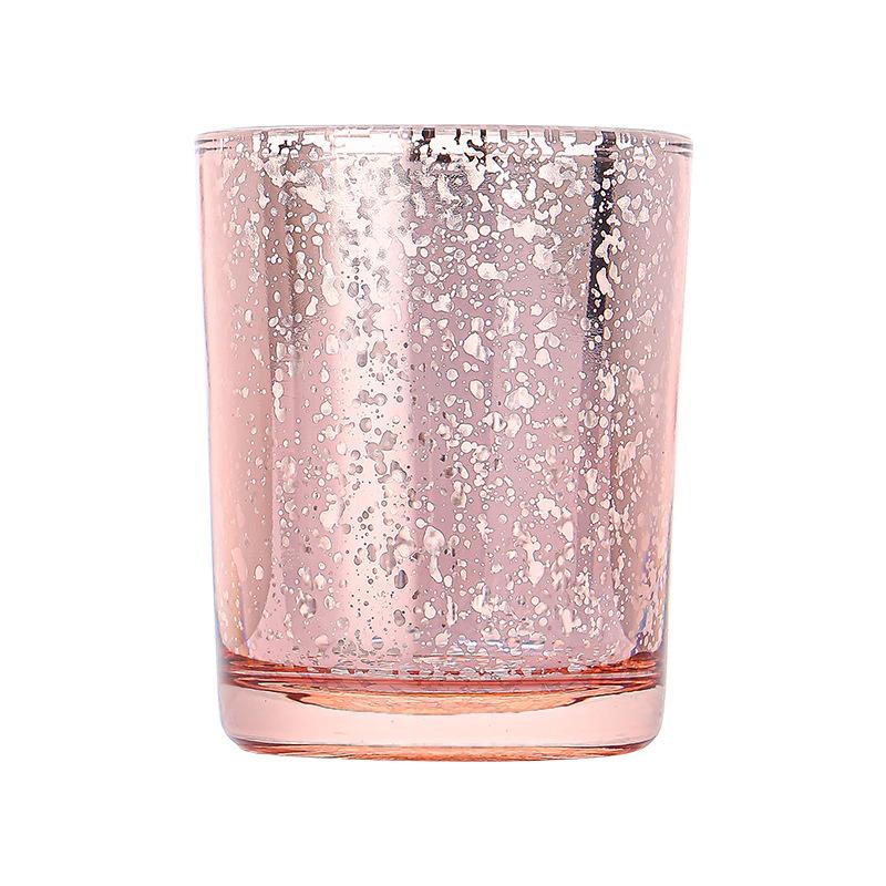 European-style Starry Sky Candle Cup Electroplated Colored Candle Glass Candlestick Cup Wedding Decoration Table Ornament