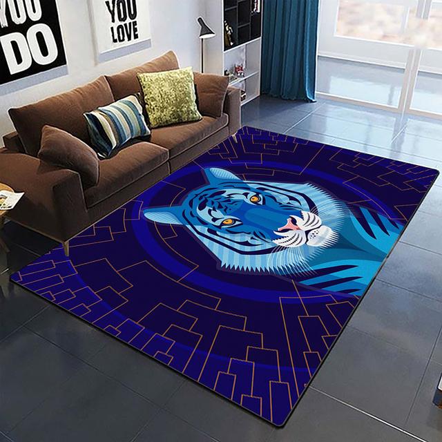 Art Domineering Tiger 3d Print Carpets For Living Room Bedroom Decor Carpet Soft Home Bedside Floor Mat Play Area Rugs Carpet