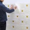 1/5/10Pcs 35x35cm 3D Wall Sticker Ceiling Panel Roof Decoration Self Adhesive Foam Wallpaper